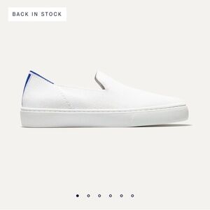 Rothy's White and Blue Slip-On Sneakers